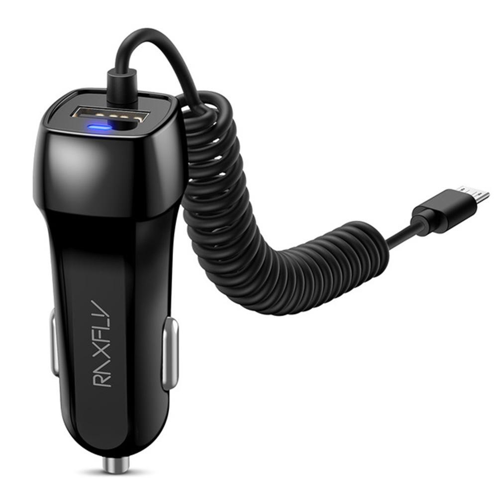 RAXFLY USB Car Charger for Phone Adapter with Micro USB Extension Cable, 501 Original
RAXFLY USB Car Charger for Phone Adapter with Micro USB Extension Cable, 501 Original
