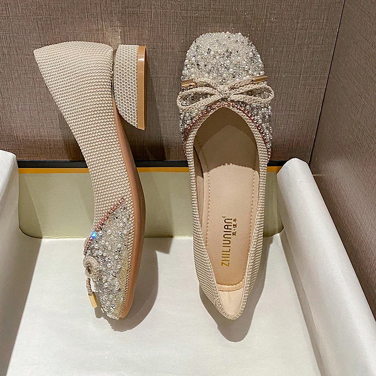 Women's Rhinestone Flats Fashion Sequin Wedding Shoes shopify Stunahome.com