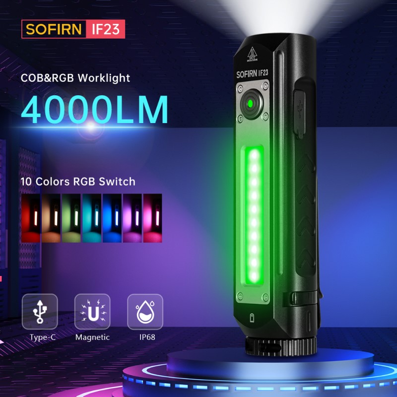 Sofirn IF23 Mini Flashlight 4000lm Powerful XHP50B LED Light 21700 Type
