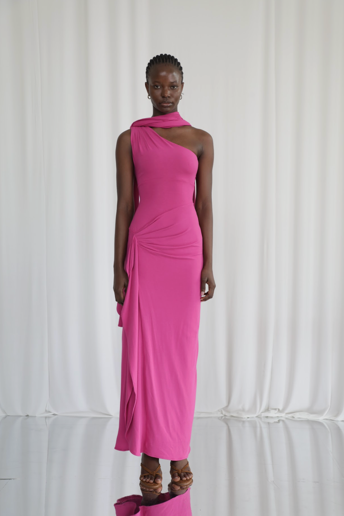 astoria pink floral maxi dress Pink Floral Applique Maxi Dress