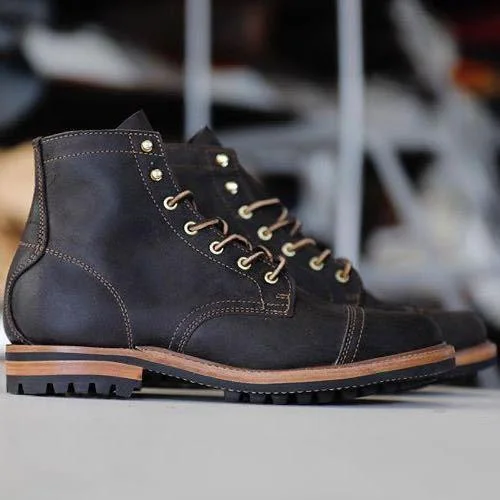 Retro low heel men's casual all-match men's boots