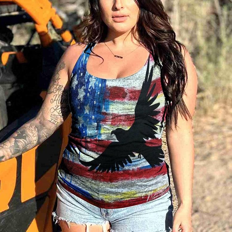 Spring And Summer Liberalismic Eagle Womens Vest