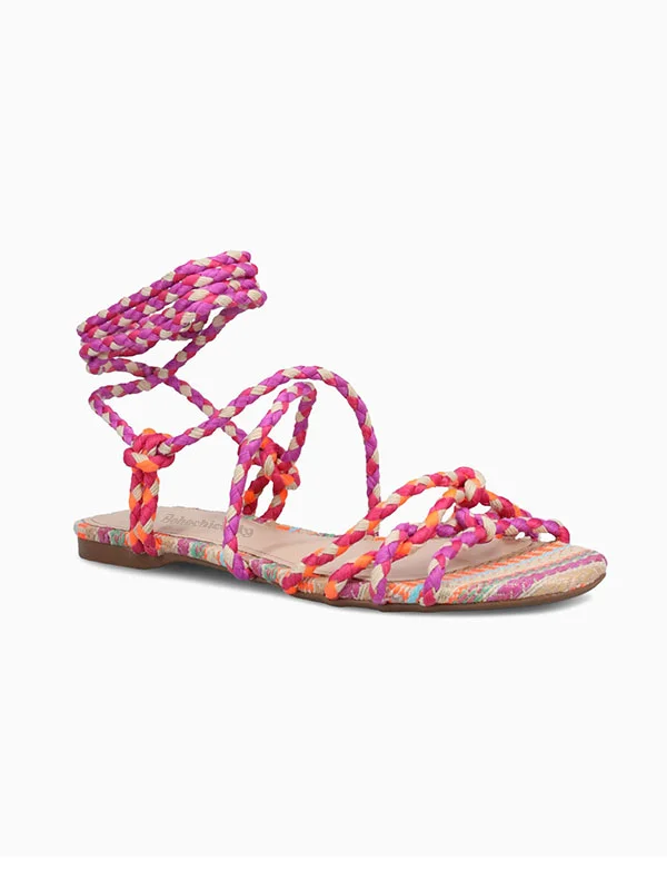 Lace Up Colorful Sandals