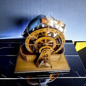 pornhint Pornhint 2023 HandMade China Ancient time instrument of torture"Waterwheel" Figure,water torture,Punishment furniture,Terrible Torture,Miniature doll