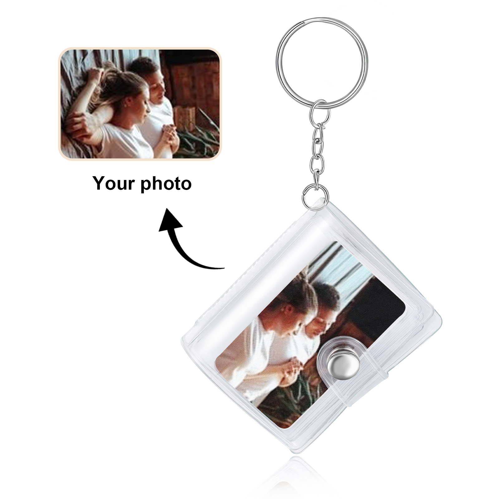 Personalised Mini Photo Album Keychain Custom 10 Photos Keychain Scrapbook Romantic Gifts