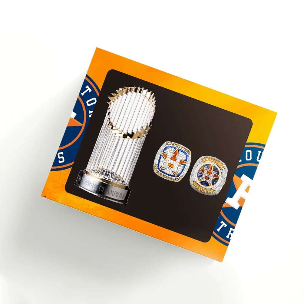 2022 Houston Astros MLB World Series Championship Trophy&Ring Box【1+2】