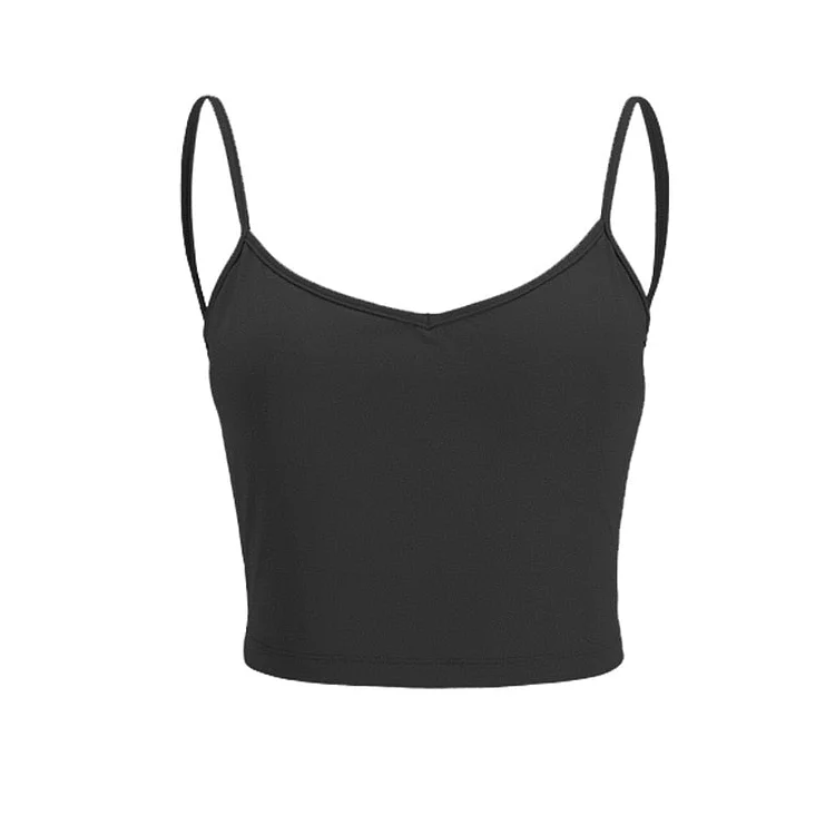 Padded Backless Yoga Crop Top