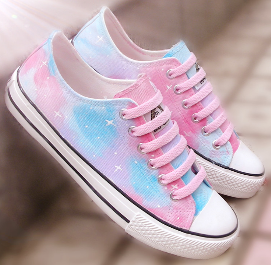 Harajuku Gradation Hand-painted Shoes SP1710945