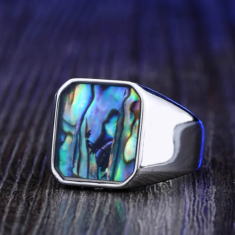 Fashion Shell Colorful Stainless Steel Ring