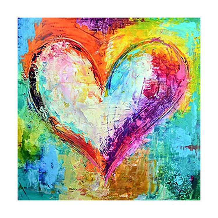 Heart Round Full Drill Diamond Painting 30X30CM(Canvas) gbfke