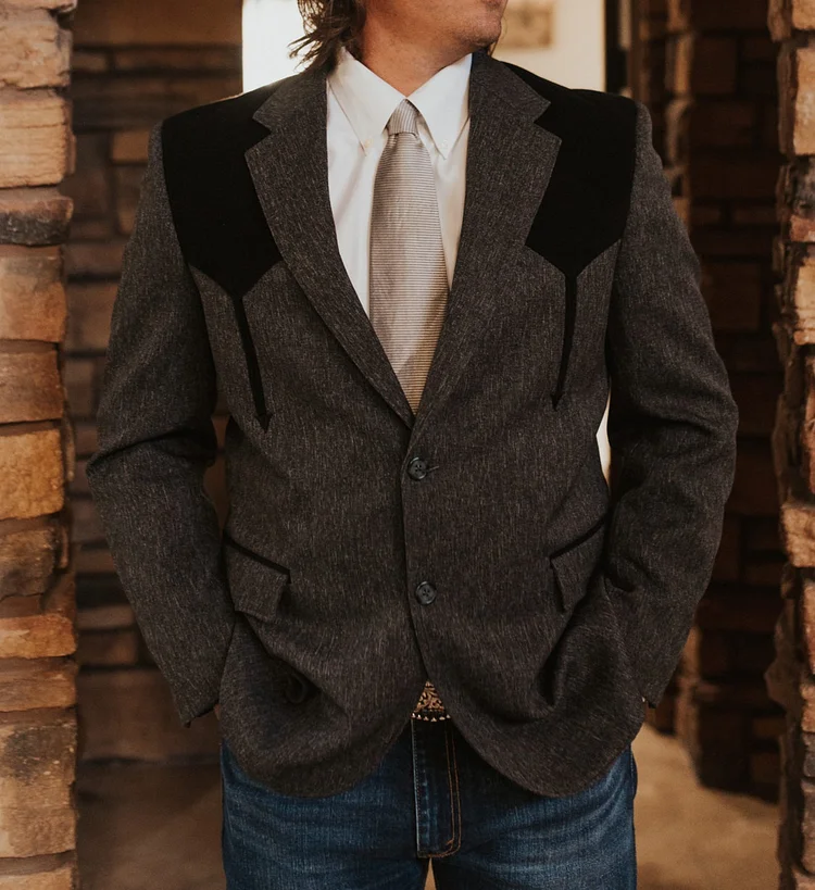 Men's Vintage Western Style Suit Jacket