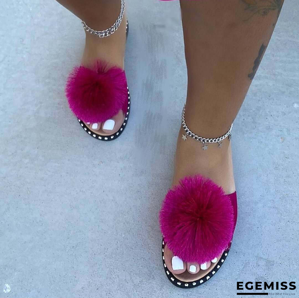 Rose Red Sexy Casual Hollowed Out Patchwork Opend Comfortable Out Door Shoes | EGEMISS