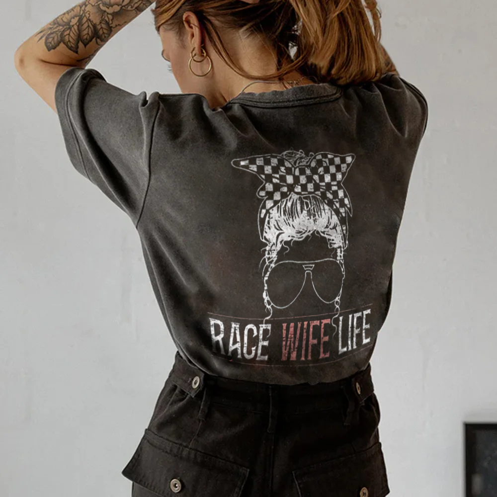 Race Wife Life T-shirts - Devcarry