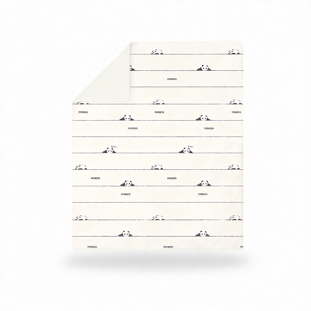 Ice Cloud Dual-Sensing Summer Quilt with Adorable Panda Print for Cool Sleep