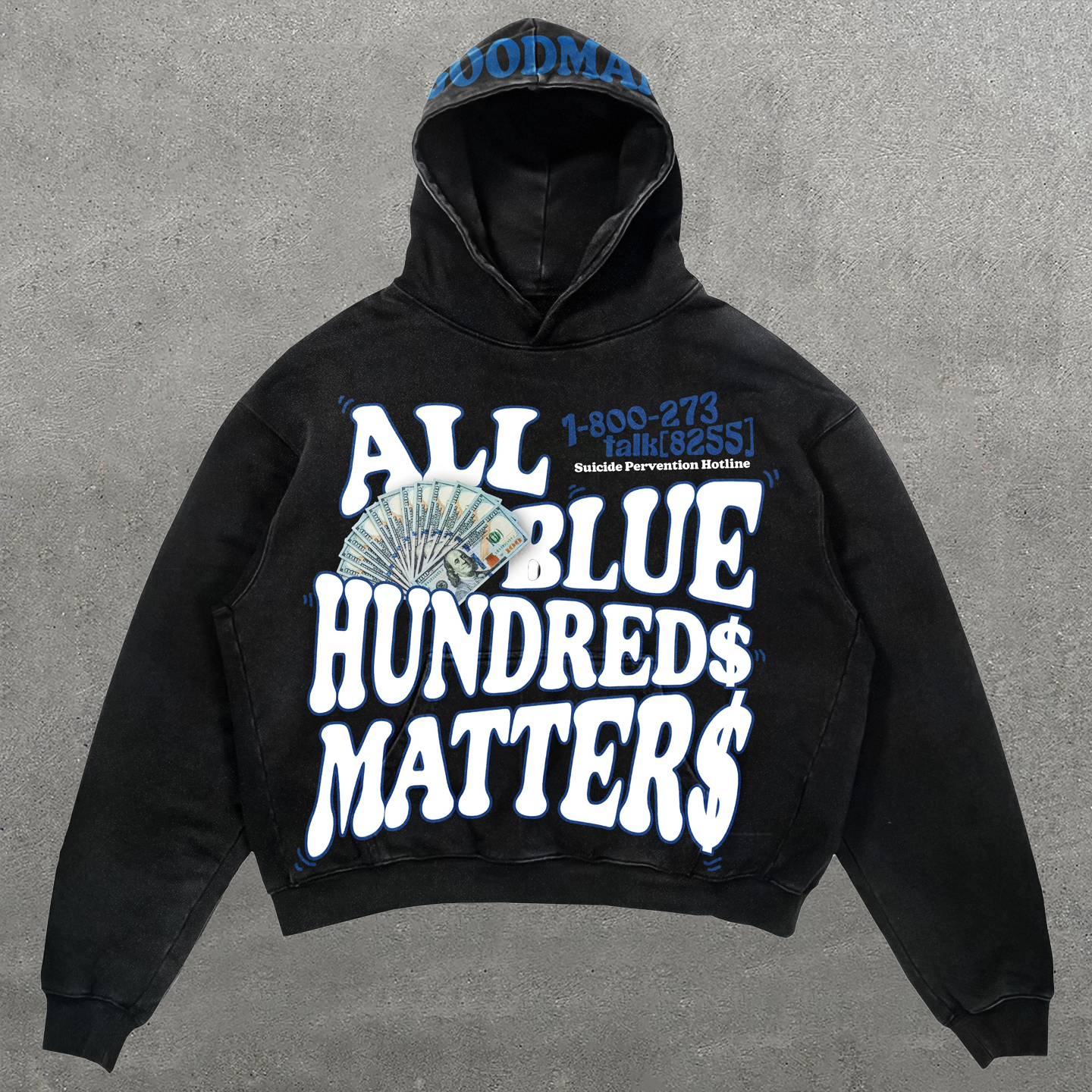 Blue deals hundreds hoodie