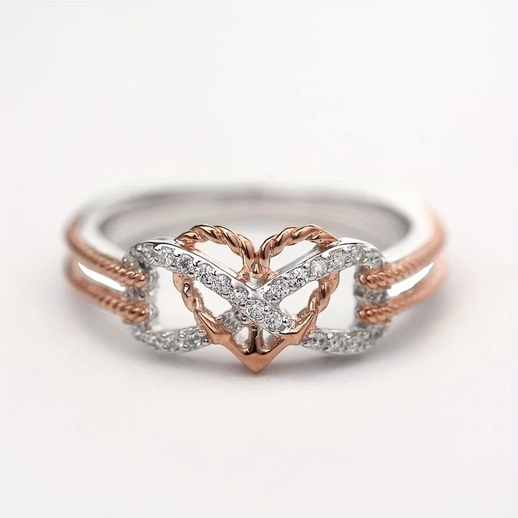Heart Ring For Women, Rhinestones, Ladies Fashion Accessories