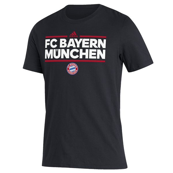 Mens Bayern Munich T-Shirt (Black/White/Red)