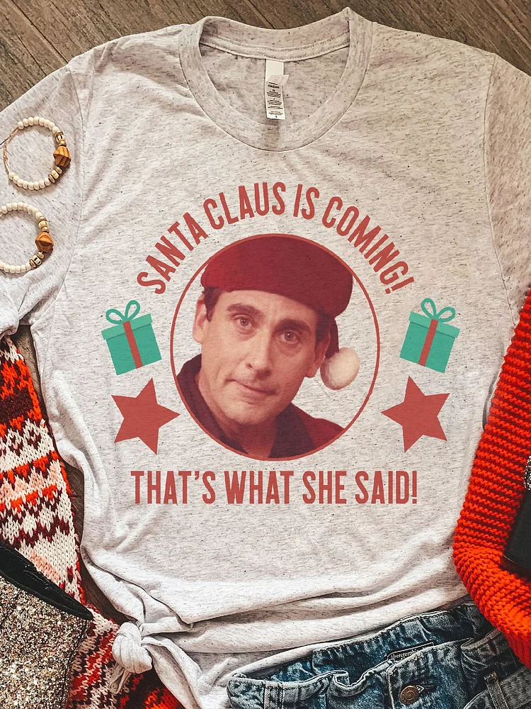 Bestdealfriday Santa Claus Is Coming Tee