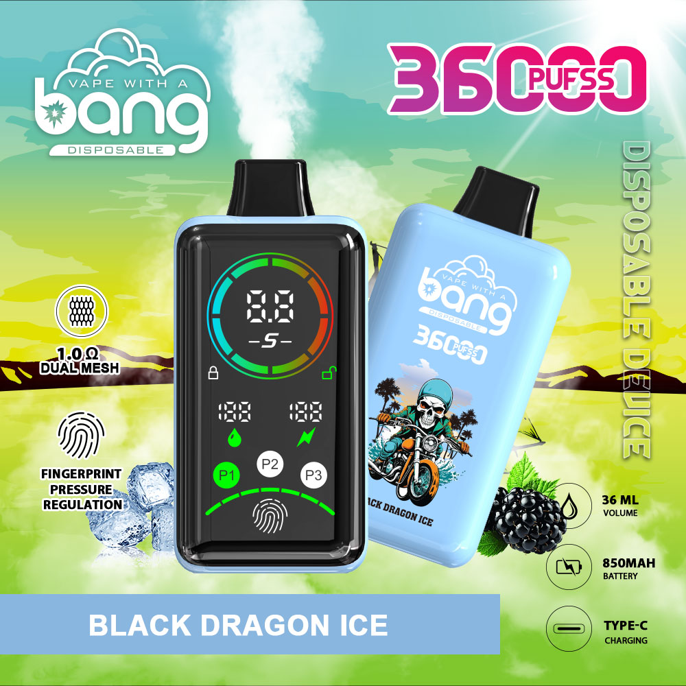 Bang 36000 Power Advanced Fingerprint Power Regulation 36K Puffs Disposable Vape(Box of 3) mysite fumotvapeshop