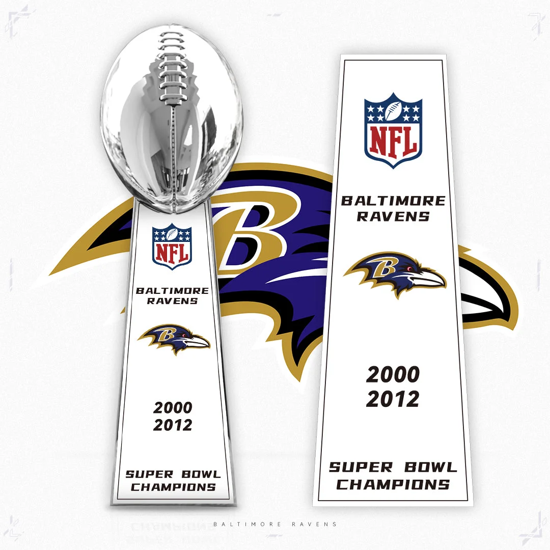 [NFL]Baltimore Ravens，2012/2000 Vince Lombardi ,  Super Bowl Championship Trophy Resin Version