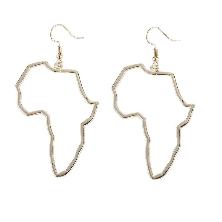 Trendy African Map Earrings Earrings