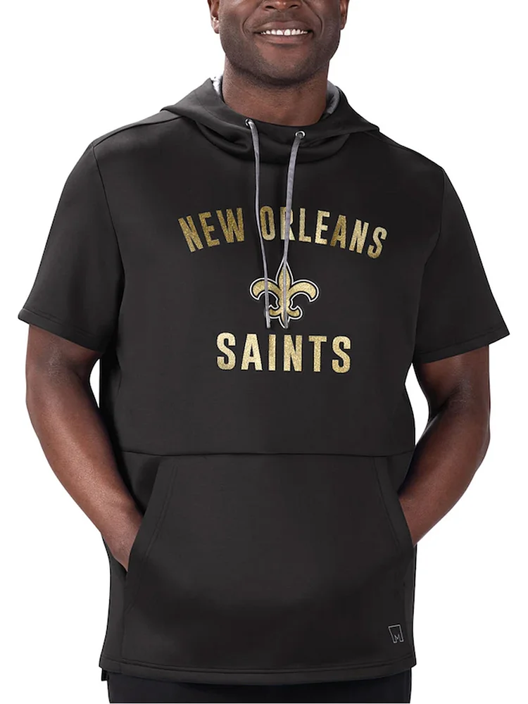 New Orleans Saints Short Sleeve Pullover Hoodie