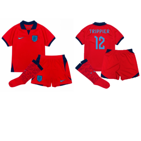 England Kieran Trippier 12 Away Shirt Kit Kids & Junior World Cup 2022