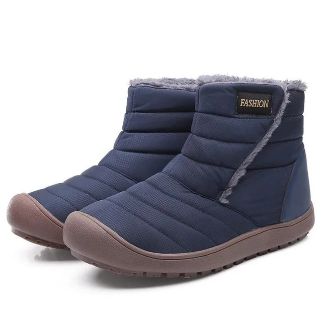 Men Snow Boots Waterproof Plush Orthopedic Winter Shoes