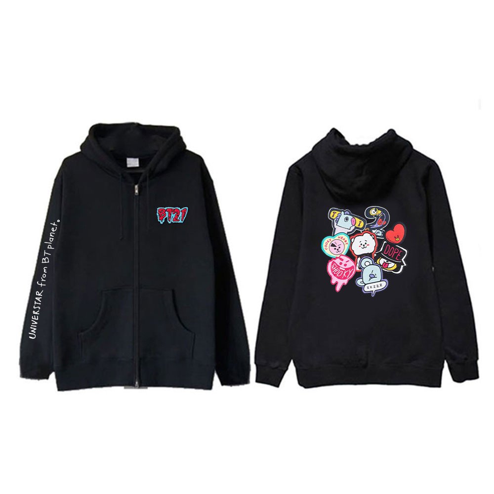 Bt21 zip best sale up hoodie