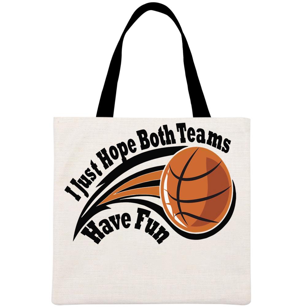 basketball Printed Linen Bag-Guru-buzz