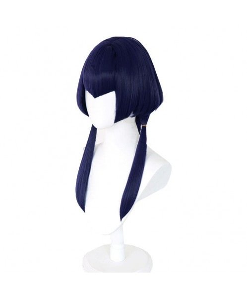 Genshin Impact Sumeru Candace Dark Blue Cosplay Wigs HW5