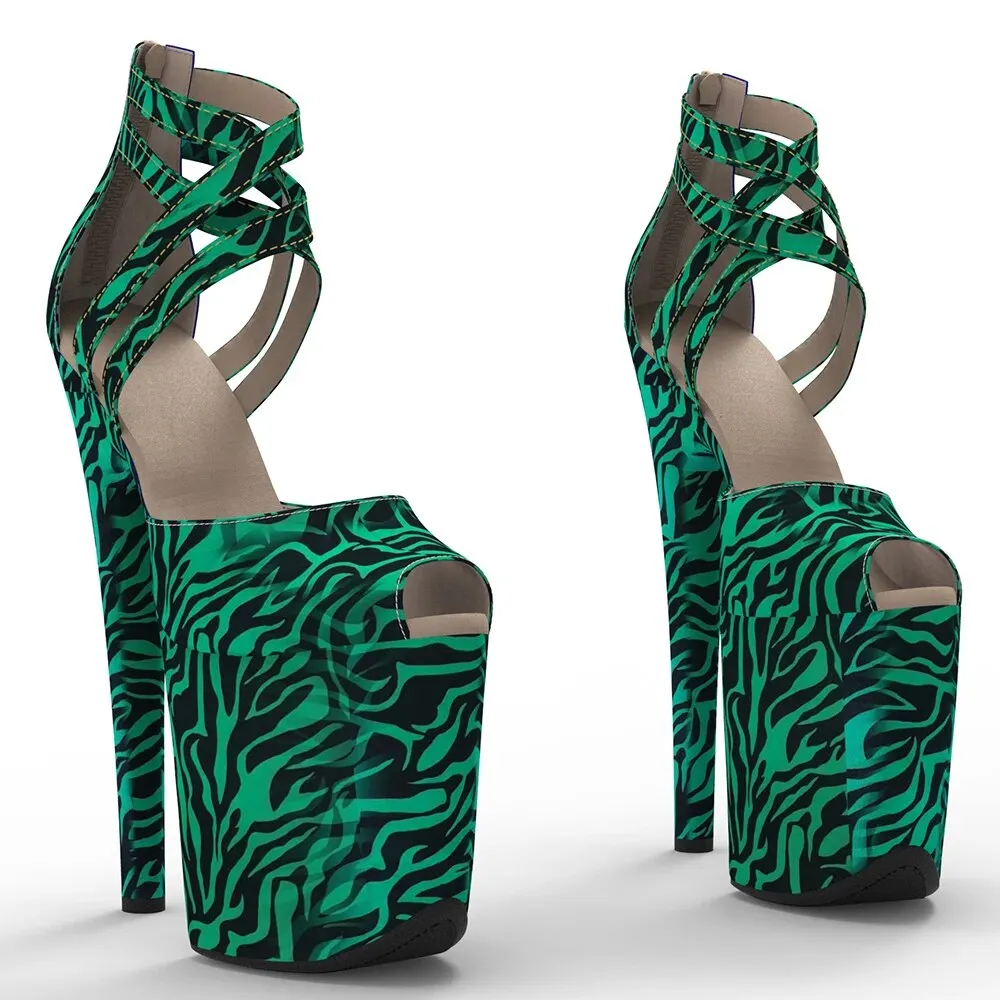 VCshoes 20cm/ 8inches New Fashion Trend PU Upper Platform High Heel Sandals Pole Dance Shoes