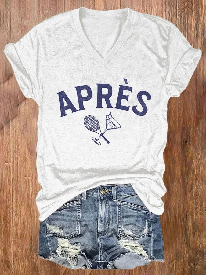 Women's Apres Tennis Print T-shirt socialshop