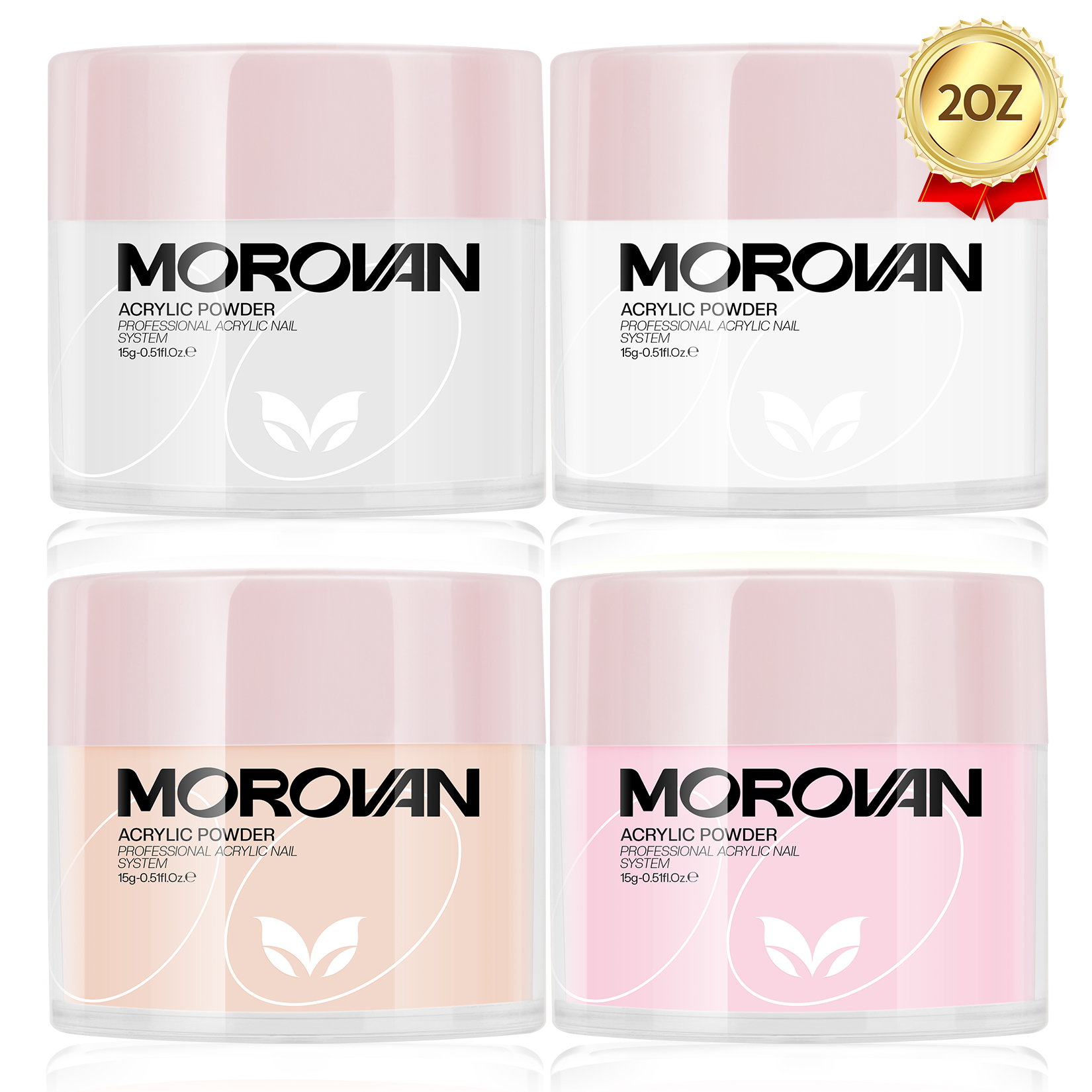 Morovan Nail Acrylic Powder Red Acrylic Nail Powder 2oz