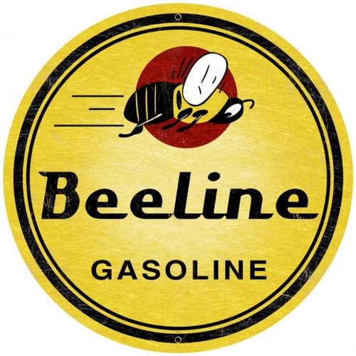 Gasoline- Round Shape Tin Signs/Wooden Signs - 30*30CM