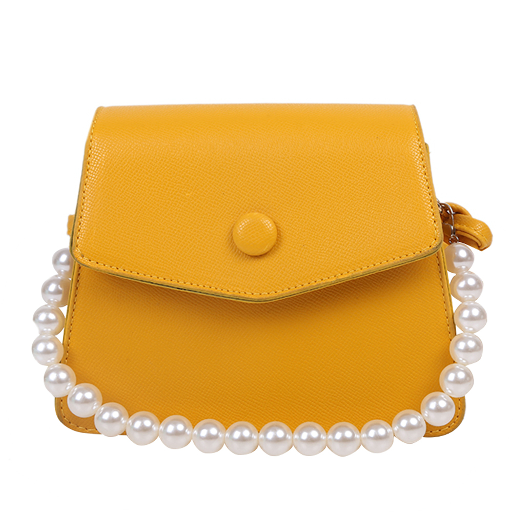Fashion Women Pearl Shoulder Handbag PU Solid Color Casual Crossbody Bag, Yellow, 501 Original
Fashion Women Pearl Shoulder Handbag PU Solid Color Casual Crossbody Bag, Yellow, 501 Original
