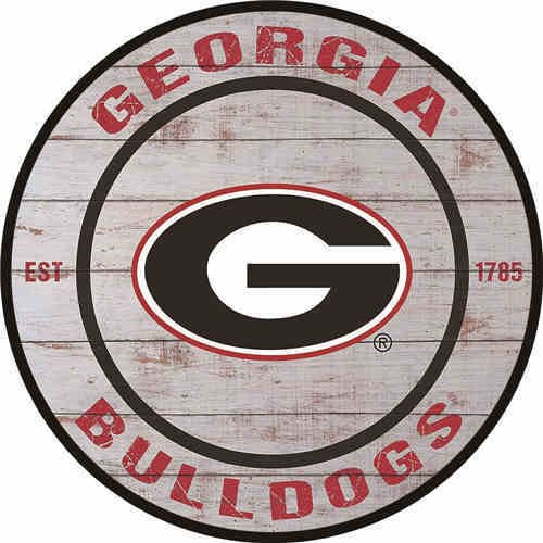 Georgia Bulldogs - Round Shape Tin Signs/Wooden Signs - 30*30CM