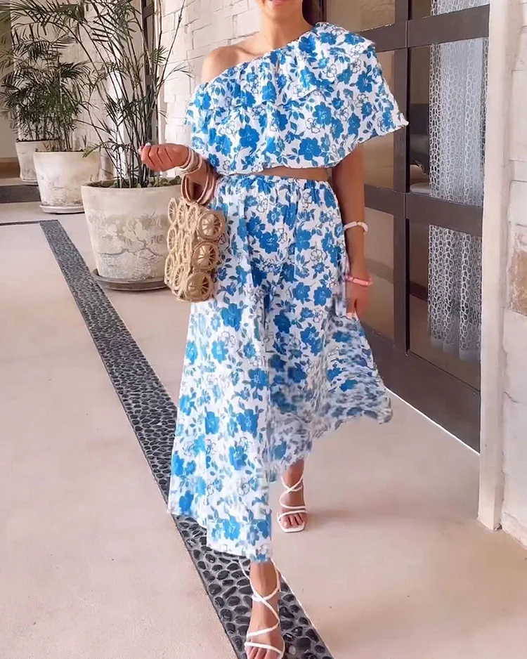 Huaben Long Skirt Two Piece Set