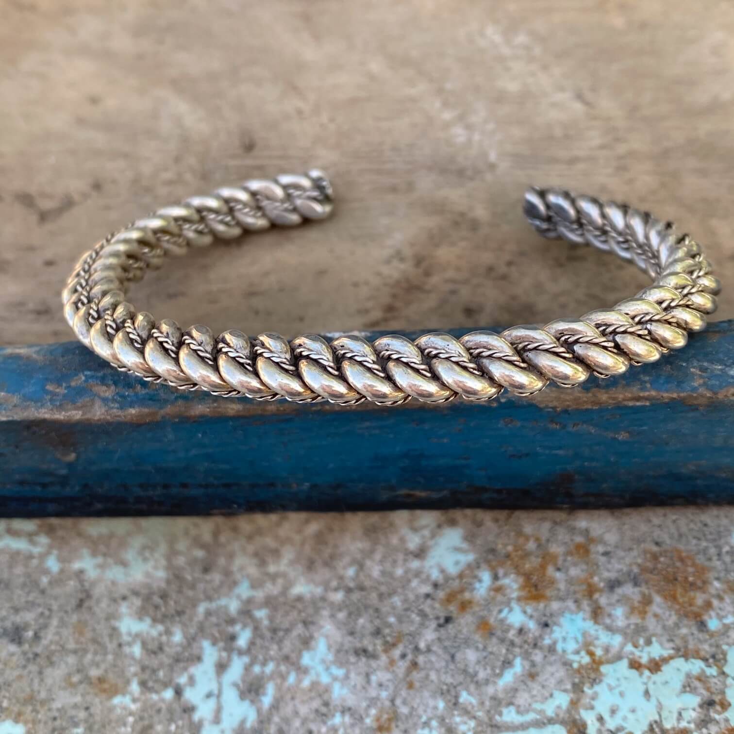 The Prettiest Sterling Silver Twisted Wire Cuff Bracelet Ever