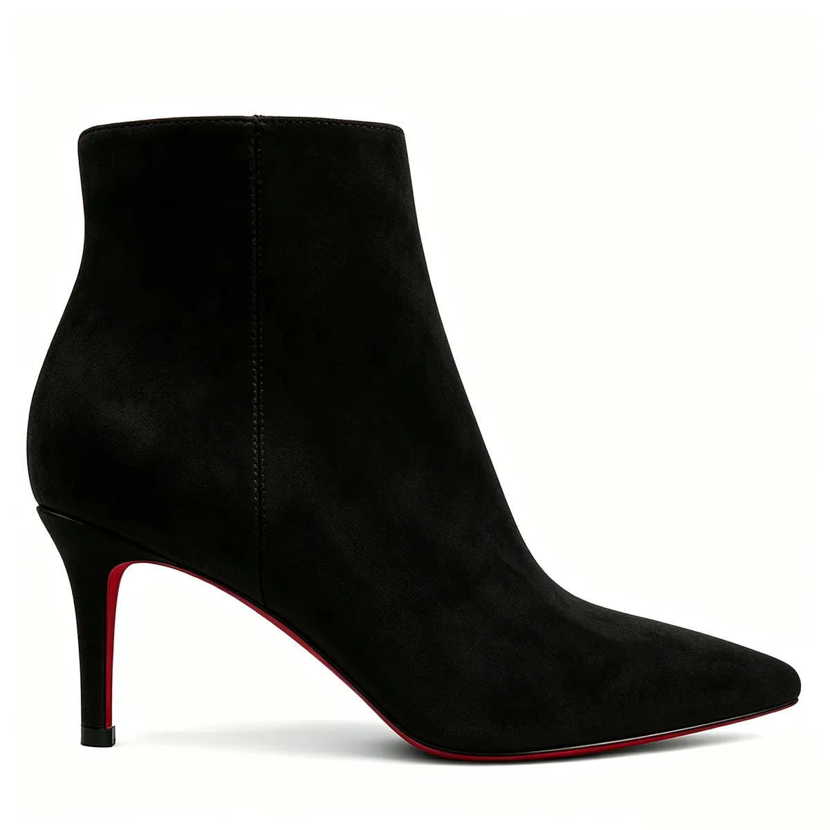 60mm Suede Pointed Toe Stiletto Heel Ankle Boots For Women-MERUMOTE