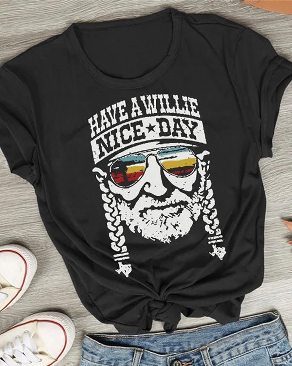 short sleeve statement letter printed plus size casual tops p178049