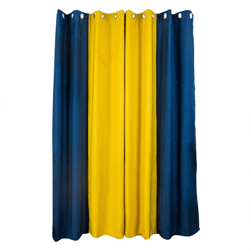 1pc Splicing Color Perforated Blackout Door Window Curtain (Dark Blue+Gold, 501 Original
1pc Splicing Color Perforated Blackout Door Window Curtain (Dark Blue+Gold, 501 Original