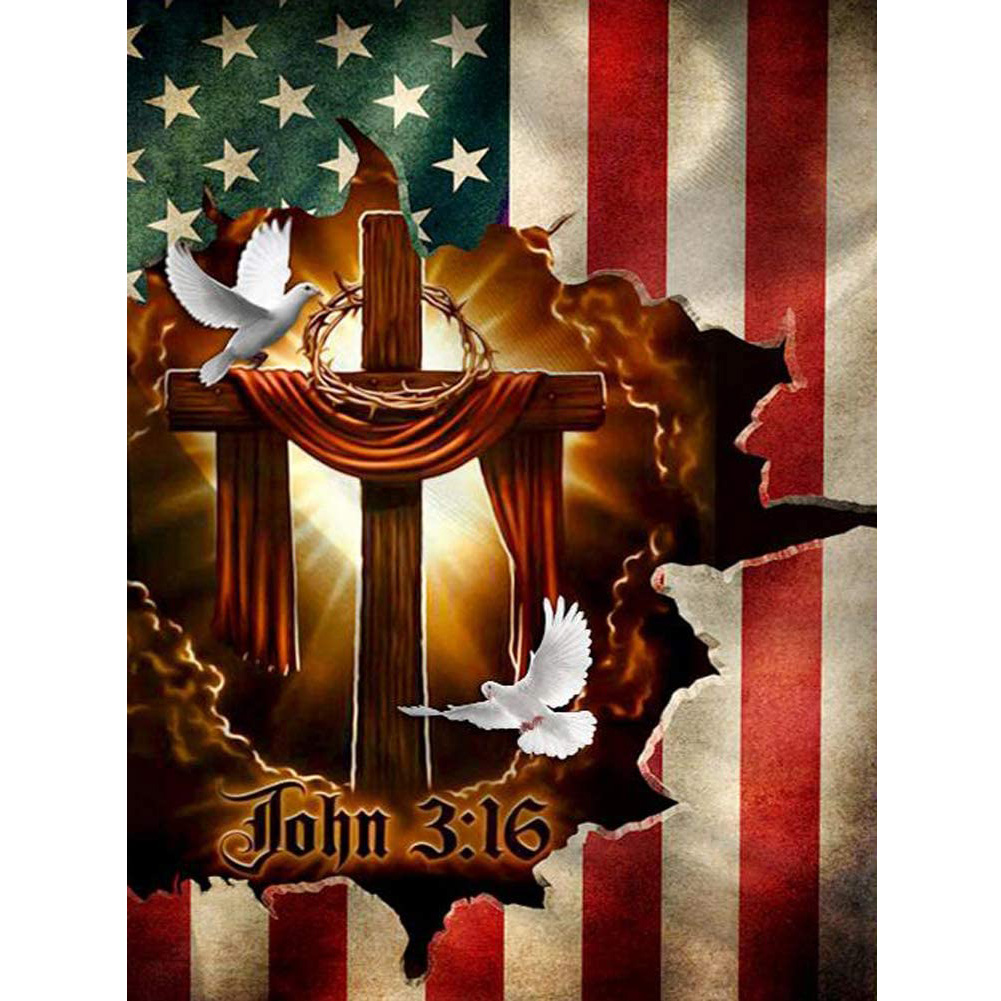 National Flag - 11CT Stamped Cross Stitch - 40*50CM, 501 Original 
National Flag - 11CT Stamped Cross Stitch - 40*50CM, 501 Original