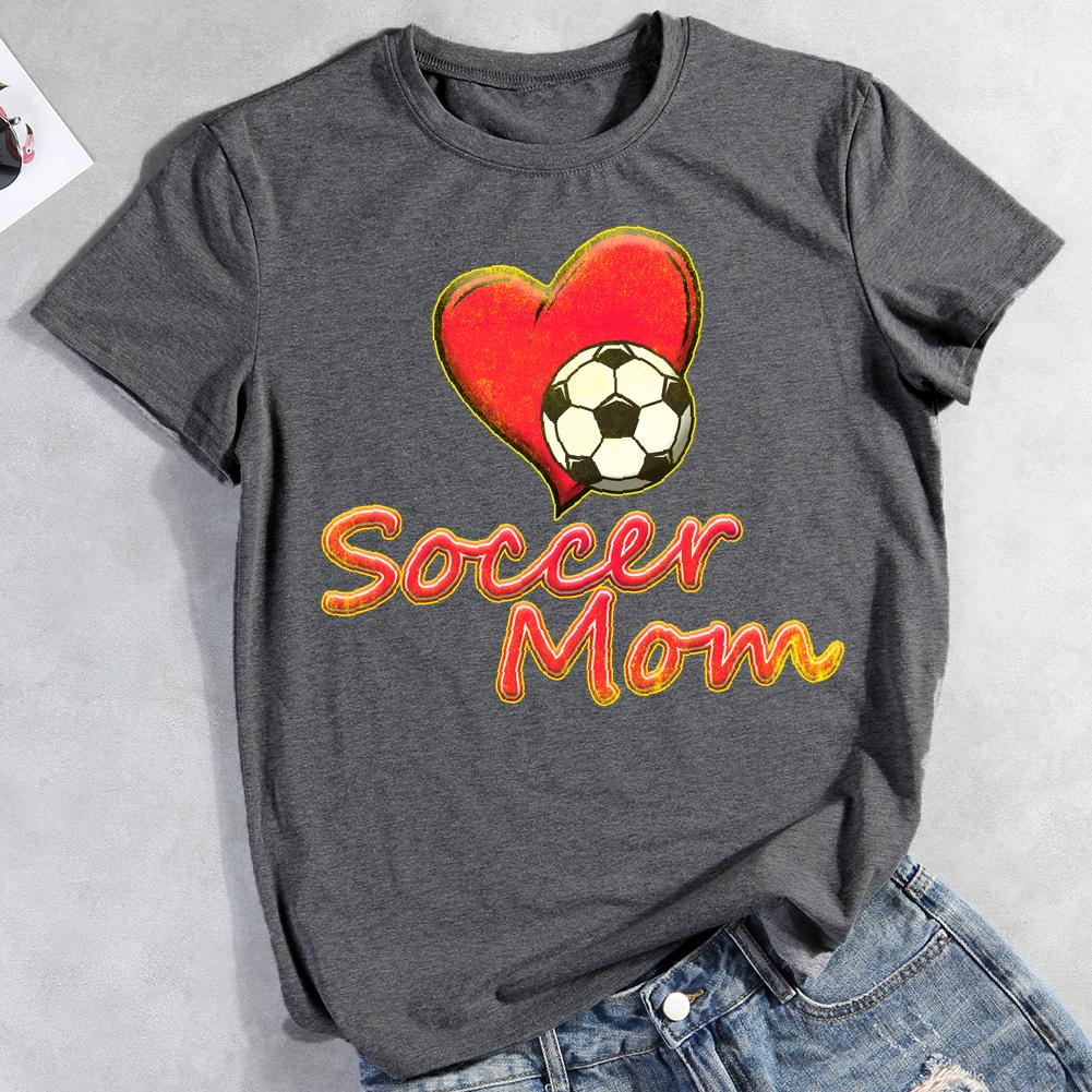 Soccer Mom Round Neck T-shirt-0019429-Guru-buzz