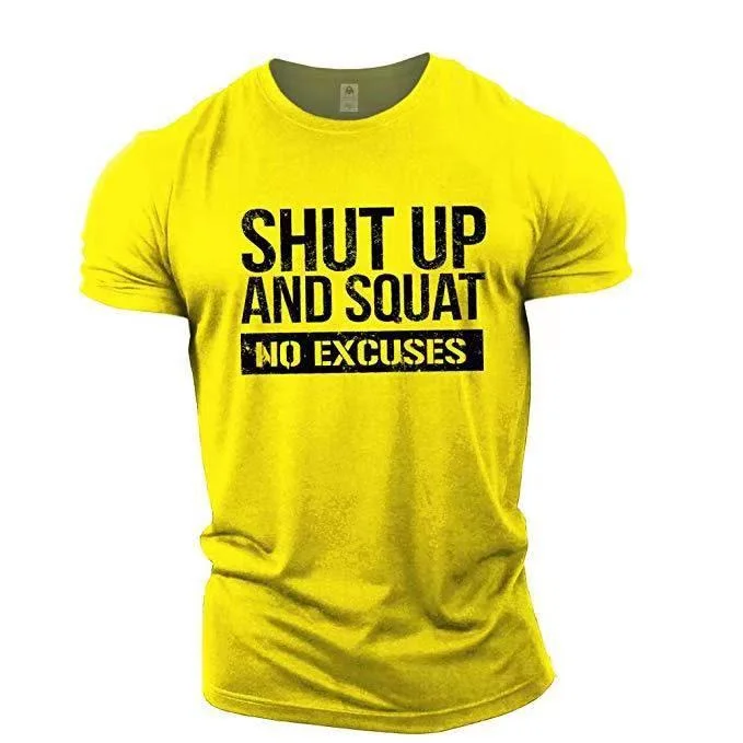 ShutUp and Squat - Gym Workout Bodybuilder Men's T-Shirt