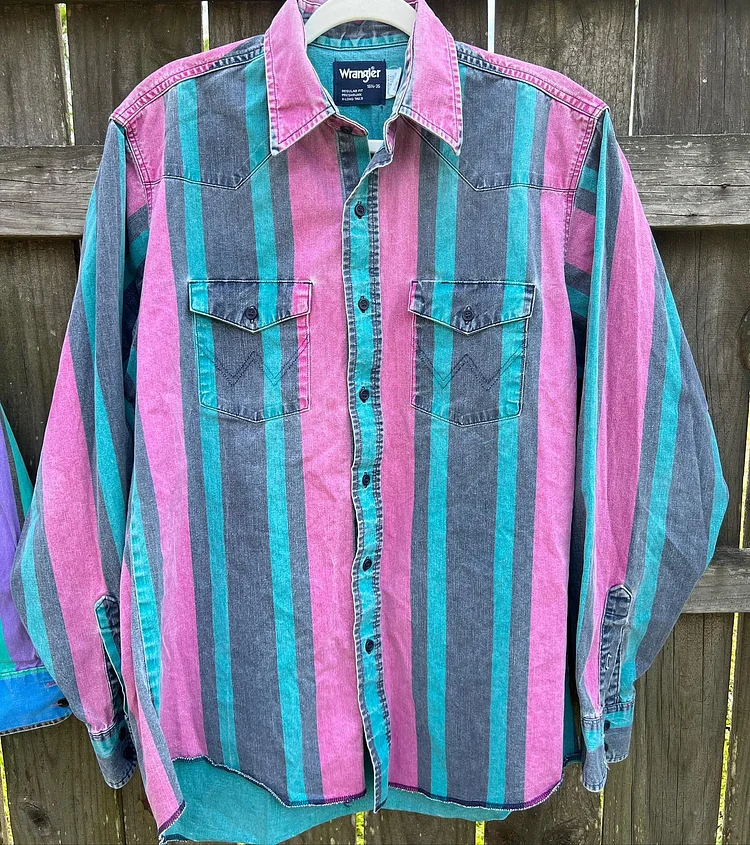 Wrangler Men's Vintage Striped Contrast Shirt