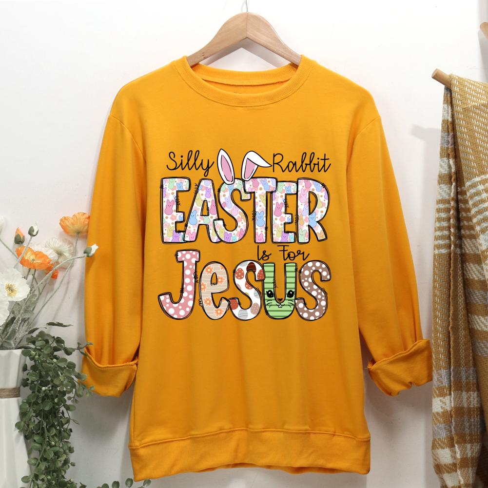 Silly Rabbit Easter is for Jesus Women Casual Sweatshirt-0025421-Guru-buzz