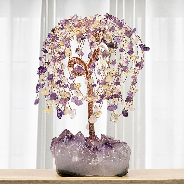 Natural Crystal Stone Feng Shui Tree