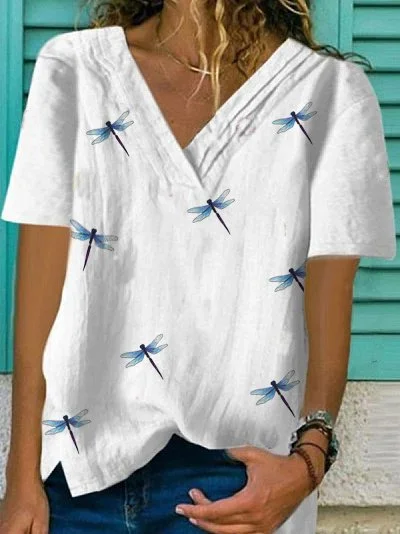 Bestdealfriday V Neck Printed Casual Shirts Tops 9176399