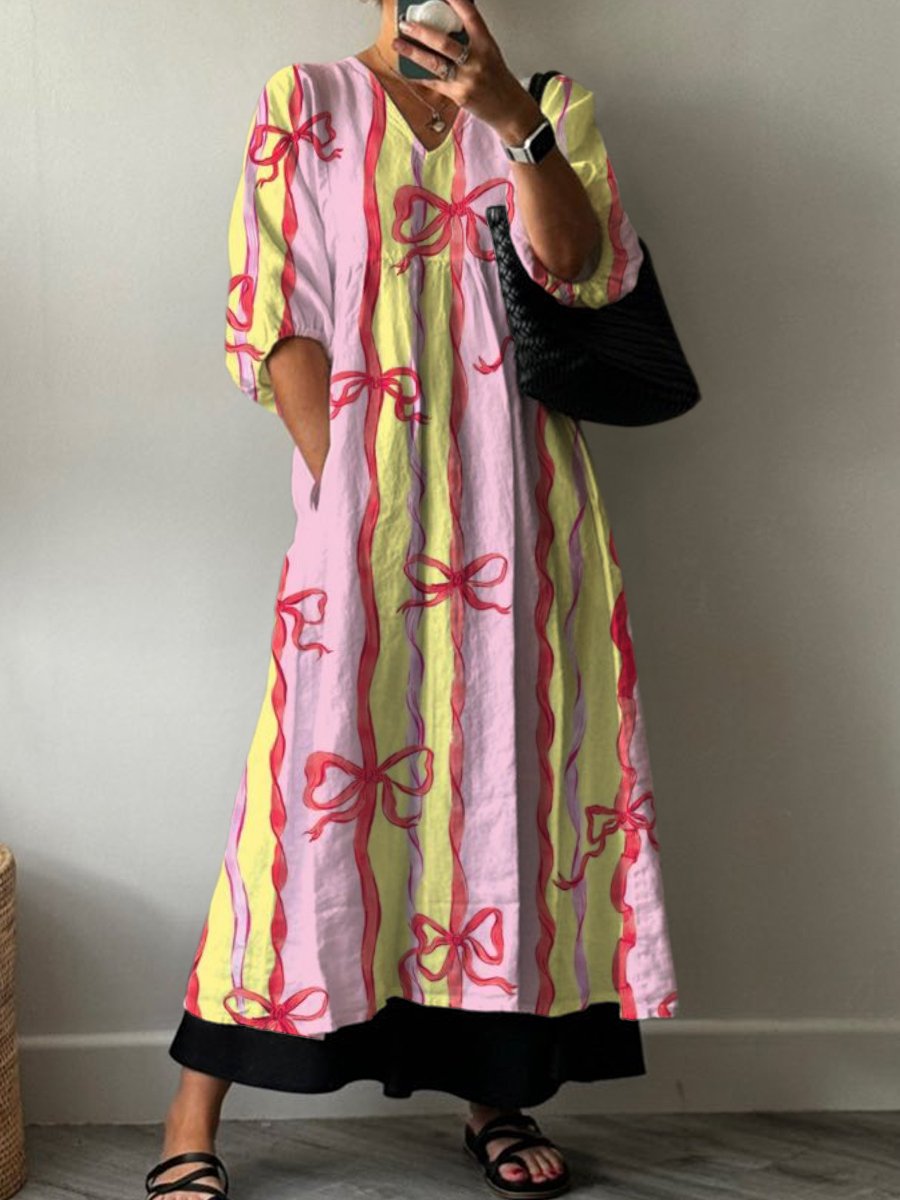 Vertical Panelled Doriya Dress